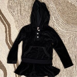 Gymboree hooded long sleeve ruffled dress 🖤 excellent used condition 🖤 size 4